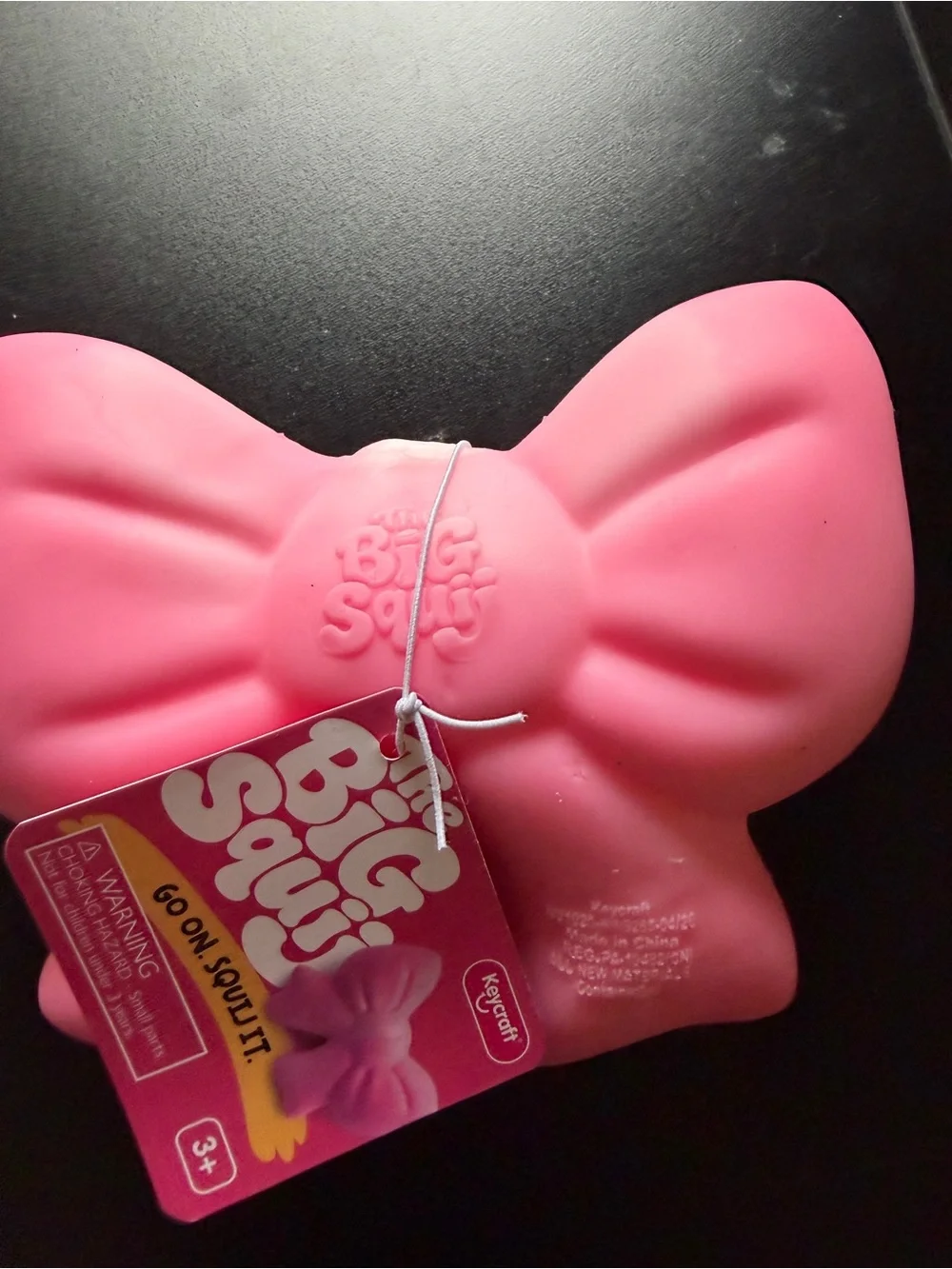 New Jumbo Squishy Big Squij Bow Pastel PINK Keycraft Sensory Fidget Sensory Toy
